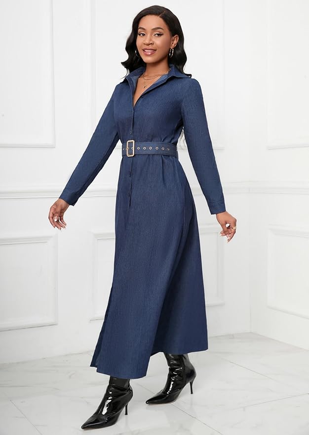 専用Herlipto☆Signs of Belted Dress denim HER LIP TO Belted Denim Effect Shirt Dress 1241305030 pink